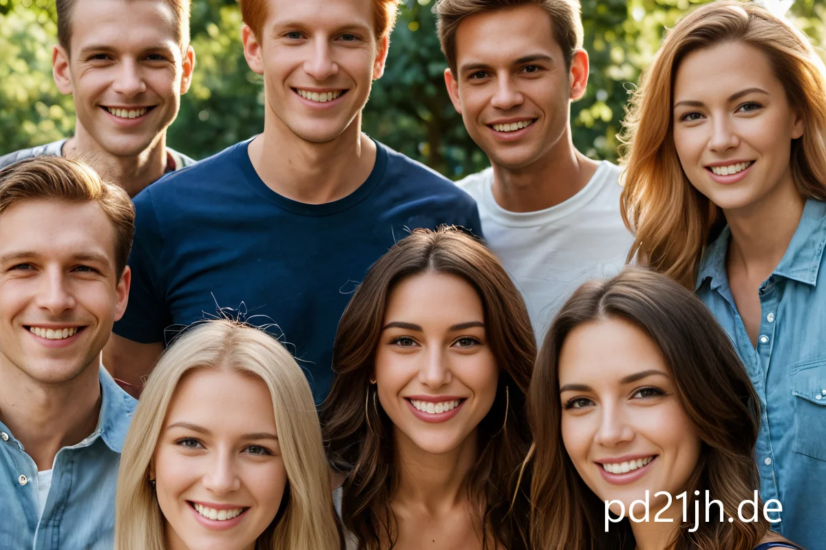 Foto einer gemischten Personengruppe