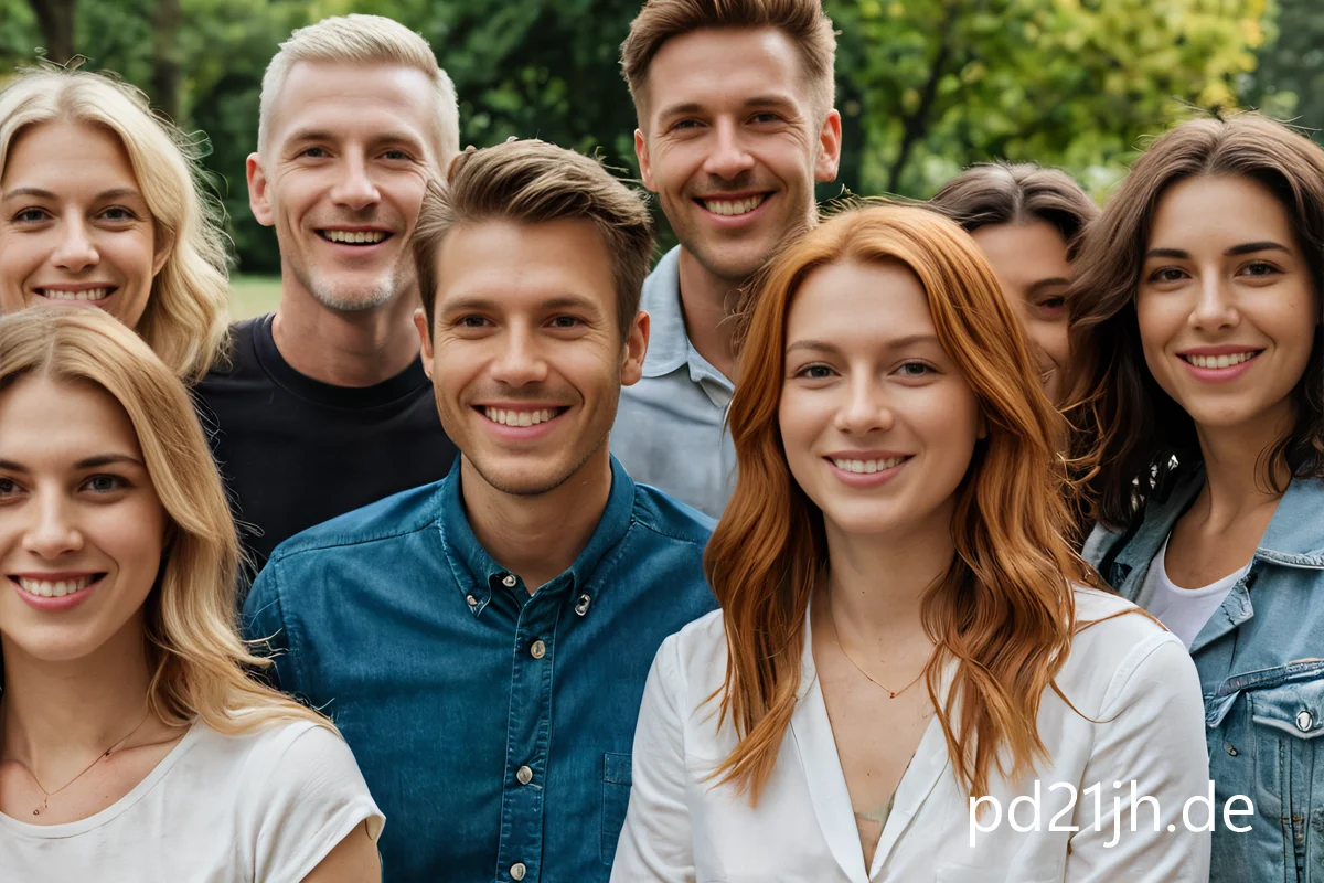Foto einer gemischten Personengruppe